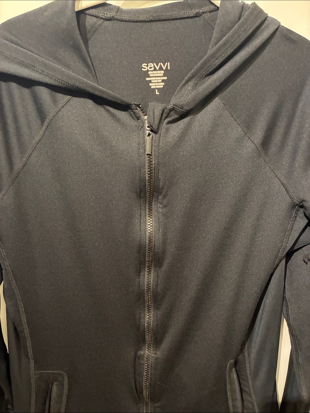 Savvi Black Zip-Up Hoodie